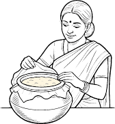 Curd formation for Bilona ghee